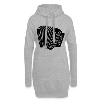 Akkordeon - Hoodie-Kleid - Grau meliert - Vorne