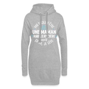 Ambulancière idée cadeau métier ambulance citation - Sweat-shirt à capuche long Femme - gris chiné - Devant