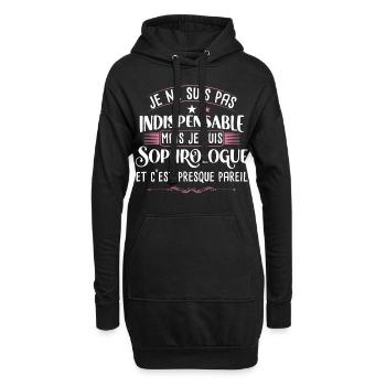 Sophrologue humour métier idée cadeau profession - Sweat-shirt à capuche long Femme - noir - Devant