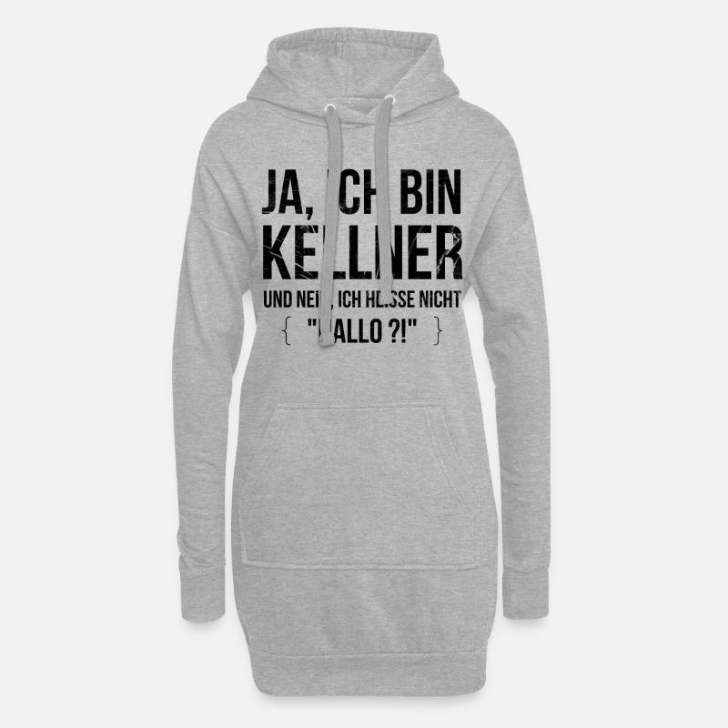Kellner - Hoodie-Kleid - Grau meliert