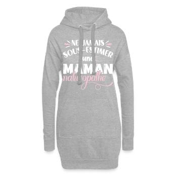 Naturopathe, humour métier naturopathie, médecine - Sweat-shirt à capuche long Femme - gris chiné - Devant