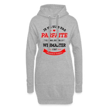 WEBMASTER PARFAITE - Sweat-shirt à capuche long Femme - gris chiné - Devant