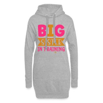 Grande sœur en formation - Sweat-shirt à capuche long Femme - gris chiné - Devant