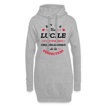 LUCILE PARFAITE - NOM LUCILE - Sweat-shirt à capuche long Femme - gris chiné - Devant