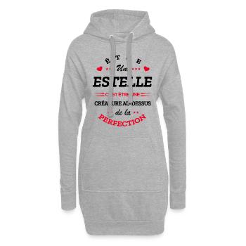 ESTELLE PARFAITE - NOM ESTELLE - Sweat-shirt à capuche long Femme - gris chiné - Devant