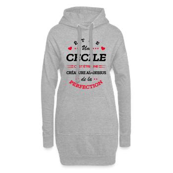 CECILE PARFAITE - NOM CECILE - Sweat-shirt à capuche long Femme - gris chiné - Devant