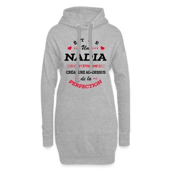 NADIA PARFAITE - NOM NADIA - Sweat-shirt à capuche long Femme - gris chiné - Devant