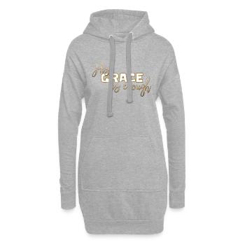 Conception chrétienne Sa grâce est suffisante - Sweat-shirt à capuche long Femme - gris chiné - Devant