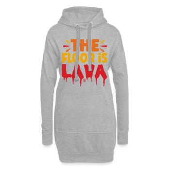 Le sol est en lave - Sweat-shirt à capuche long Femme - gris chiné - Devant