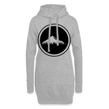 Berge Mountains icon - Hoodie-Kleid - Grau meliert - Vorne