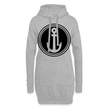 Anker - Hoodie-Kleid - Grau meliert - Vorne