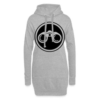 Fernglas Symbol - Hoodie-Kleid - Grau meliert - Vorne