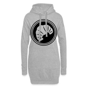 Croissant Symbol - Hoodie-Kleid - Grau meliert - Vorne