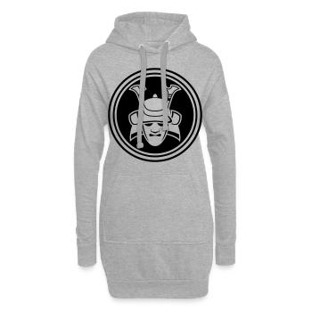 Samurai Helm - Hoodie-Kleid - Grau meliert - Vorne