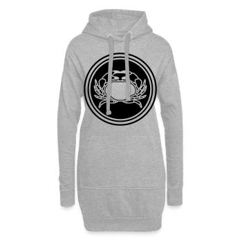 Animal cancéreux - Sweat-shirt à capuche long Femme - gris chiné - Devant