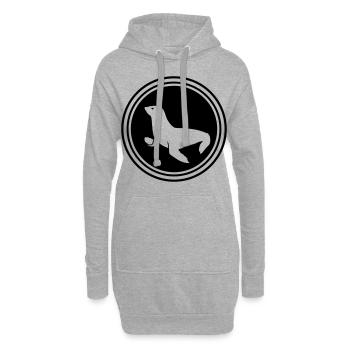 seehund tier - Hoodie-Kleid - Grau meliert - Vorne
