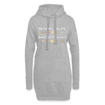 Christliches Design nicht perfekt, nur vergeben - Hoodie-Kleid - Grau meliert - Vorne