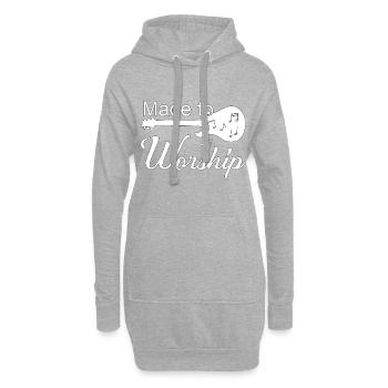 Christliches Design für die Anbetung - Hoodie-Kleid - Grau meliert - Vorne