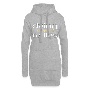 Le dessein chrétien Mourir pour vivre Romains 12 verset 1 - Sweat-shirt à capuche long Femme - gris chiné - Devant