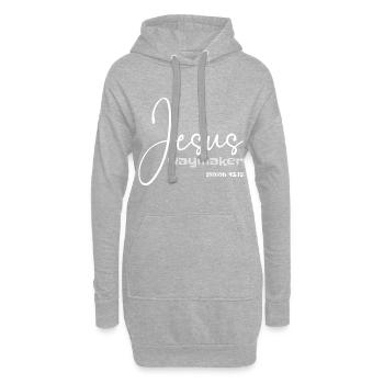 Christian Design Jesus mein Champion - Hoodie-Kleid - Grau meliert - Vorne