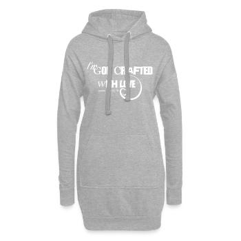Christliches Design Ich bin mit Liebe gefertigt Psalm 139 - Hoodie-Kleid - Grau meliert - Vorne