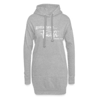 Le dessein chrétien doit avoir la foi Hébreux 11 - Sweat-shirt à capuche long Femme - gris chiné - Devant