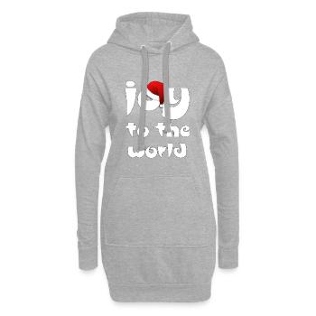 Christian Christmas Design Joie au monde - Sweat-shirt à capuche long Femme - gris chiné - Devant