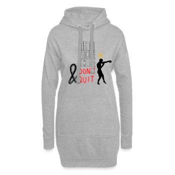 Fight Focus Score - Hoodie-Kleid - Grau meliert - Vorne