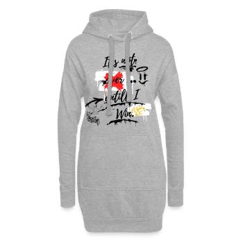 It´s not over ... 1 - Hoodie-Kleid - Grau meliert - Vorne
