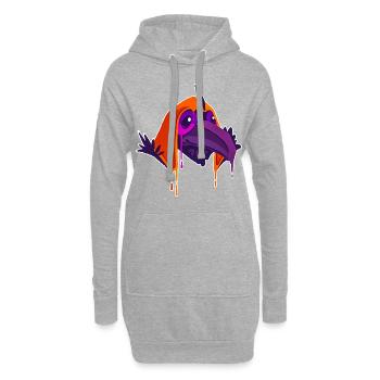 Ein Schönes und Lustiges Kenku Vogel Design - Hoodie-Kleid - Grau meliert - Vorne