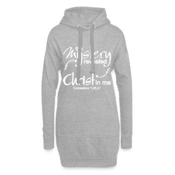 Christian Design Christus in mir Kolosser 1 Vers - Hoodie-Kleid - Grau meliert - Vorne