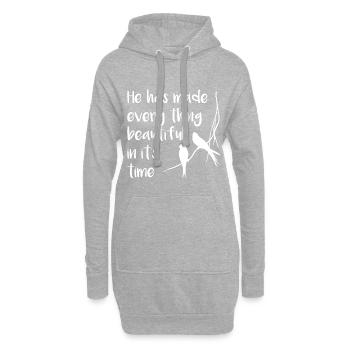 Christian Design Il a tout rendu beau - Sweat-shirt à capuche long Femme - gris chiné - Devant