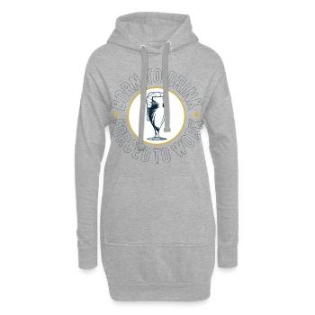 Bière - Sweat-shirt à capuche long Femme - gris chiné - Devant