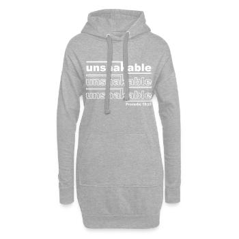 Conception chrétienne Proverbes inébranlables 19 verset 23 - Sweat-shirt à capuche long Femme - gris chiné - Devant