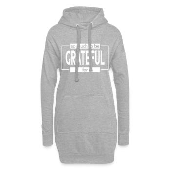Christian Design dankbar - Hoodie-Kleid - Grau meliert - Vorne