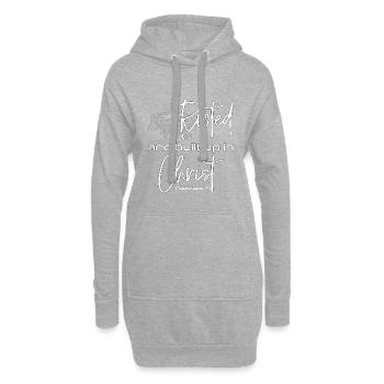 Le dessein chrétien enraciné et édifié en Christ - Sweat-shirt à capuche long Femme - gris chiné - Devant