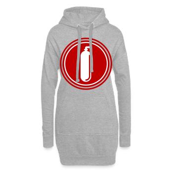 Symbole de plongée à l’oxygène - Sweat-shirt à capuche long Femme - gris chiné - Devant