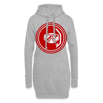 Taucherbrille Silhouette - Hoodie-Kleid - Grau meliert - Vorne