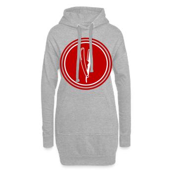 Rasieren Barber logo icon - Hoodie-Kleid - Grau meliert - Vorne