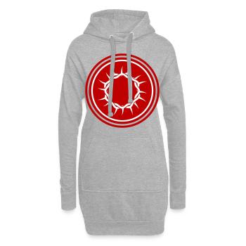 Dornenkrone Jesus icon - Hoodie-Kleid - Grau meliert - Vorne