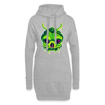 Ein Beängstigendes Yugoloth Außerirdischer Design - Hoodie-Kleid - Grau meliert - Vorne