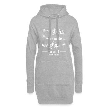 Conception chrétienne Si les étoiles adorent, moi aussi - Sweat-shirt à capuche long Femme - gris chiné - Devant