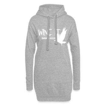 Christian Design Wing It Isaïe 40 verset 31 - Sweat-shirt à capuche long Femme - gris chiné - Devant