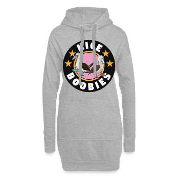 Nice Boobies Booby Bird Hommes et Femmes - Sweat-shirt à capuche long Femme - gris chiné - Devant