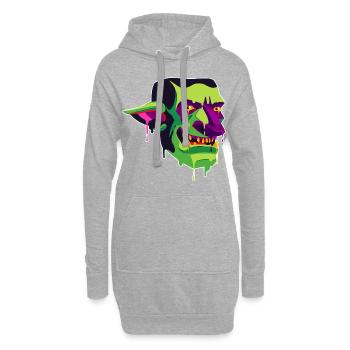 Gruseliges und schönes Goblin Monster Design - Hoodie-Kleid - Grau meliert - Vorne