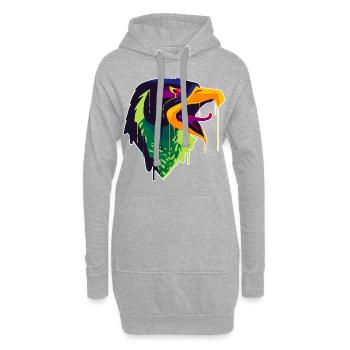 Ein Schönes und Lustiges Greif Adler Design - Hoodie-Kleid - Grau meliert - Vorne