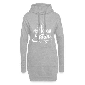 Christliches Design, nicht heute Satan - Hoodie-Kleid - Grau meliert - Vorne