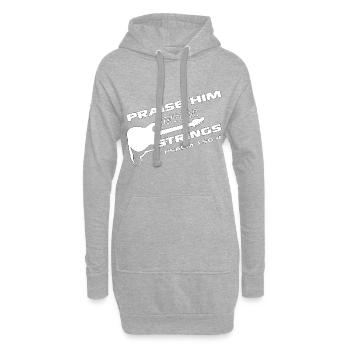 Christian Design lobt ihn mit Streichern Psalm - Hoodie-Kleid - Grau meliert - Vorne