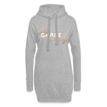 Conception chrétienne Sa grâce est suffisante - Sweat-shirt à capuche long Femme - gris chiné - Devant