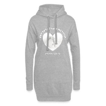 Miracle du dessein chrétien du ciel Psaume 139 - Sweat-shirt à capuche long Femme - gris chiné - Devant